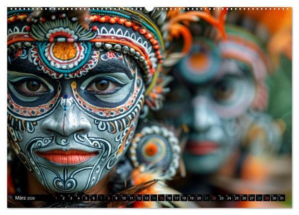 Produktbild: Faszination Bodypainting (hochwertiger Premium Wandkalender 2026 DIN A2 quer), Kunstdruck in Hochglanz