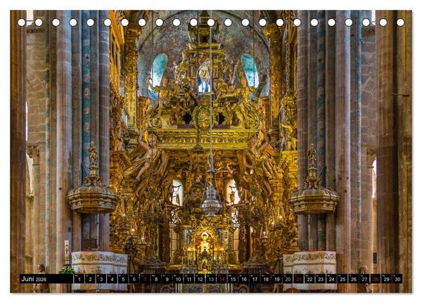 Produktbild: Santiago de Compostela - Ziel einer Pilgerreise (Tischkalender 2026 DIN A5 quer), CALVENDO Monatskalender