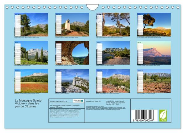 Produktbild: La Montagne Sainte-Victoire &ndash; dans les pas de C&eacute;zanne (Calendrier mural 2026 DIN A4 vertical), CALVENDO calendrier mensuel