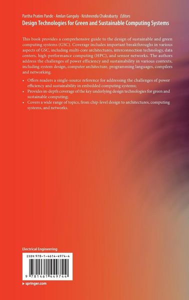 Produktbild: Design Technologies for Green and Sustainable Computing Systems