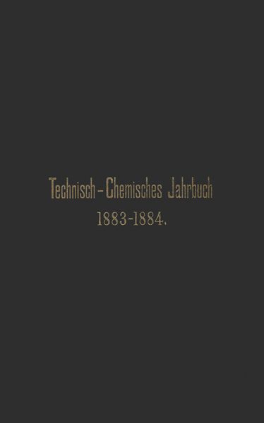 Produktbild: Technisch-Chemisches Jahrbuch 1883&ndash;1884