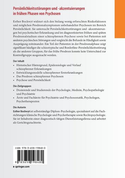 Produktbild: Pers&ouml;nlichkeitsst&ouml;rungen und -akzentuierungen in fr&uuml;hen Phasen von Psychosen