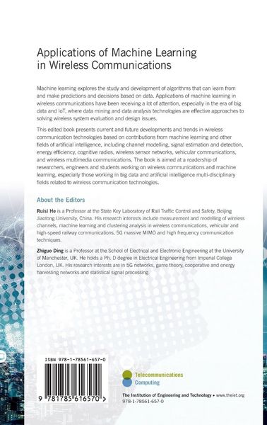 Produktbild: Applications of Machine Learning in Wireless Communications
