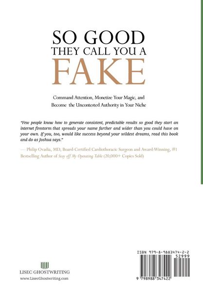 Produktbild: So Good They Call You a Fake