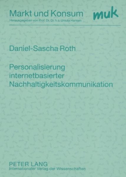 Produktbild: Personalisierung internetbasierter Nachhaltigkeitskommunikation