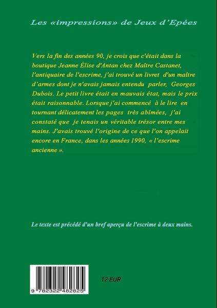 Produktbild: Essai sur l'Escrime (Dague et Rapi&egrave;re)