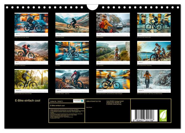Produktbild: E-Bike einfach cool (Wandkalender 2026 DIN A4 quer), CALVENDO Monatskalender