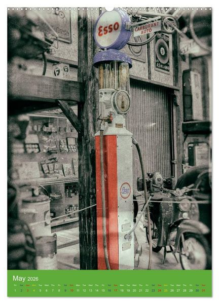 Produktbild: Fuel vintage pumps (Wall Calendar 2026 DIN A2 portrait), CALVENDO 12 Month Wall Calendar