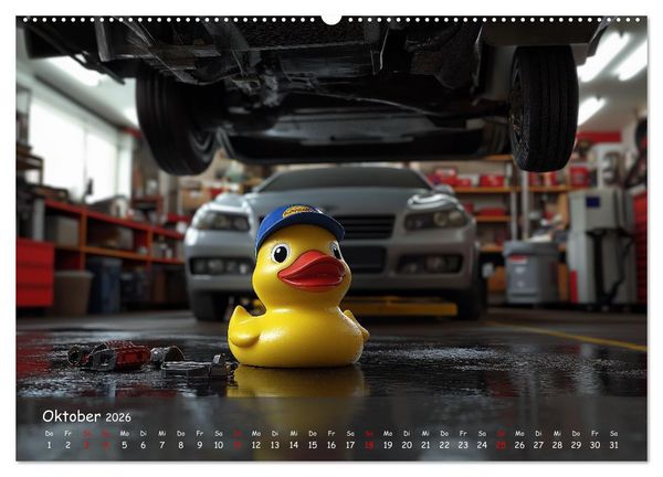 Produktbild: Badeenten Kalender - Quietscheenten in der Berufswelt (Wandkalender 2026 DIN A2 quer), CALVENDO Monatskalender