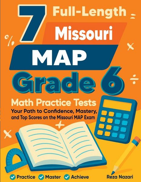 Produktbild: 7 Full-Length Missouri MAP Grade 6 Math Practice Tests