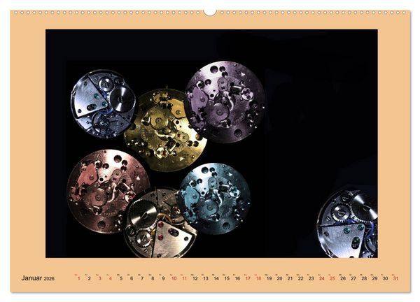 Produktbild: Uhr-Werk-Kunst (Wandkalender 2026 DIN A2 quer), CALVENDO Monatskalender