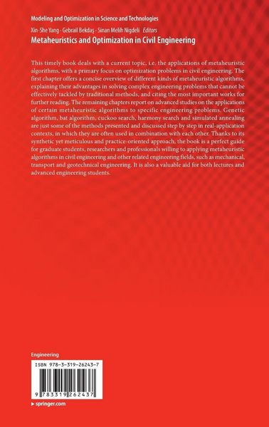 Produktbild: Metaheuristics and Optimization in Civil Engineering