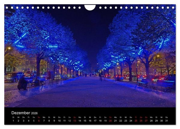 Produktbild: Berlin bei Nacht (Wandkalender 2026 DIN A4 quer), CALVENDO Monatskalender