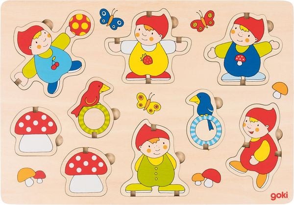 Goki 57470 - Aufstellpuzzle Zwerge