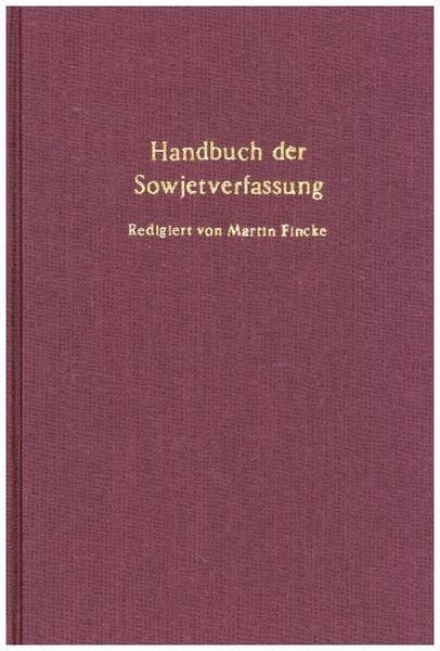 Produktbild: Handbuch der Sowjetverfassung.