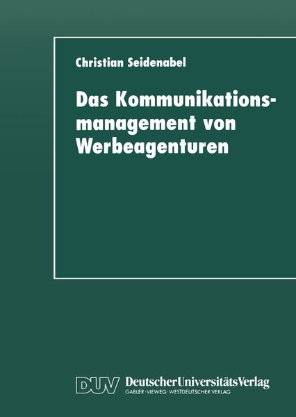 Produktbild: Das Kommunikationsmanagement von Werbeagenturen