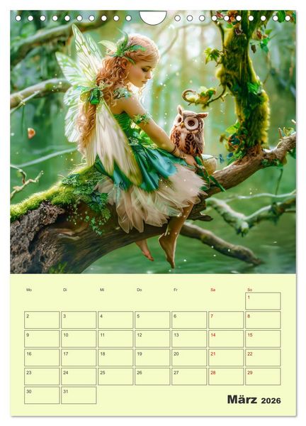 Produktbild: Elfenkinder der Natur - Niedlicher Termin-Planer f&uuml;r das Jahr (Wandkalender 2026 DIN A4 hoch), CALVENDO Monatskalender
