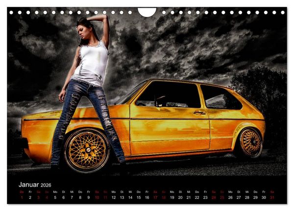 Produktbild: Cars and Girls (Wandkalender 2026 DIN A4 quer), CALVENDO Monatskalender