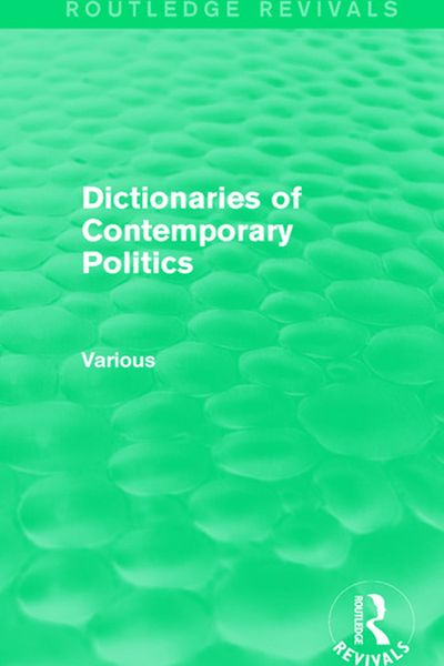 Produktbild: Dictionaries of Contemporary Politics