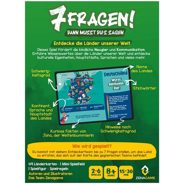 Produktbild: ZENAGAME - 7 Fragen! Dann musst Dus sagen L&auml;nder