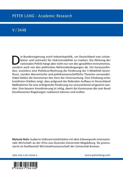 Produktbild: Industriepolitik im Mehrebenensystem am Beispiel der (Nachfrage-)F&ouml;rderung der Elektromobilit&auml;t in Deutschland