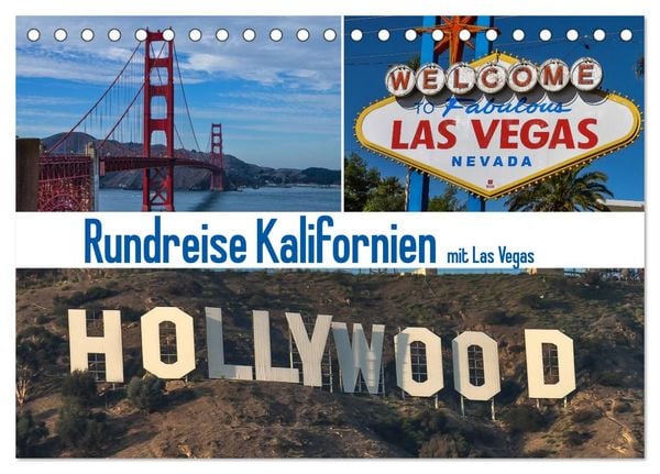Produktbild: Rundreise Kalifornien mit Las Vegas (Tischkalender 2026 DIN A5 quer), CALVENDO Monatskalender
