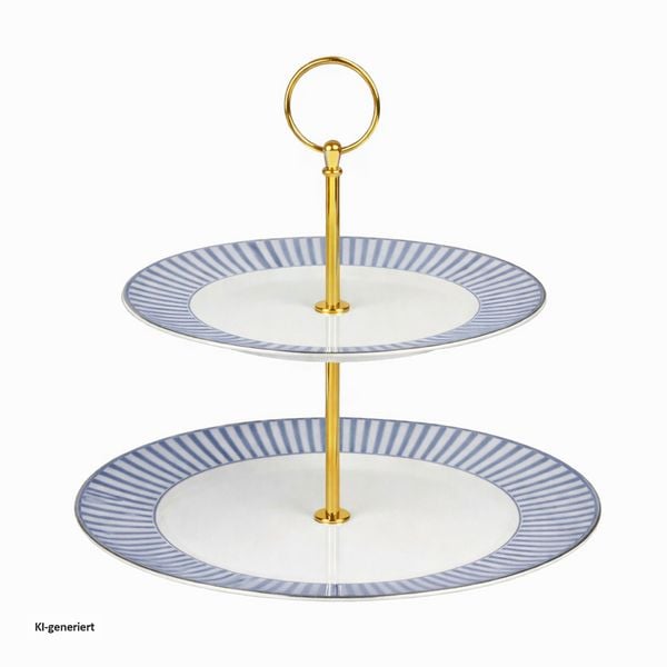 Produktbild: neuetischkultur Etagere 2 st&ouml;ckig Keramik Servieretagere 24 cm