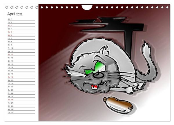 Produktbild: Alles f&uuml;r die Katz! Lustiger Katzen-Planer (Wandkalender 2026 DIN A4 quer), CALVENDO Monatskalender