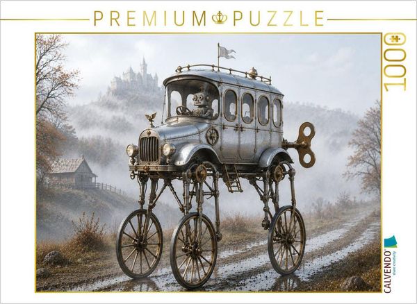 CALVENDO Puzzle Wanderer im Nebelland | 1000 Teile Lege-Größe 64 × 48 cm Foto-Puzzle für glückliche Stunden