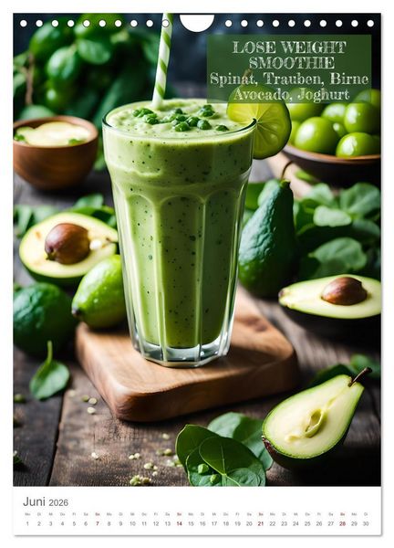 Produktbild: Vitamine im Glas - Gesunde Smoothie Kreationen (Wandkalender 2026 DIN A4 hoch), CALVENDO Monatskalender