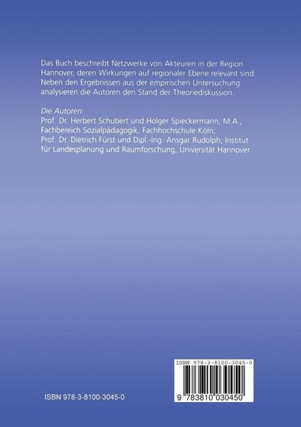 Produktbild: Regionale Akteursnetzwerke