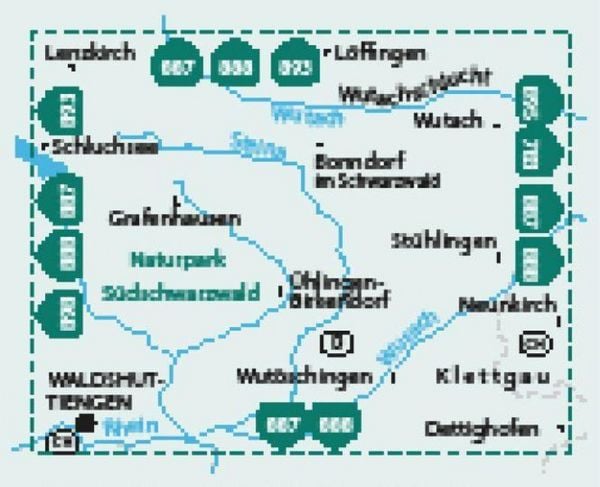 Produktbild: KOMPASS Wanderkarte 899 Wutachschlucht, Waldshut-Tiengen 1:25.000