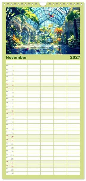Produktbild: Familienplaner 2027 - Spaziergang durch Anime Welten mit 5 Spalten (Wandkalender, 21 x 45 cm) CALVENDO