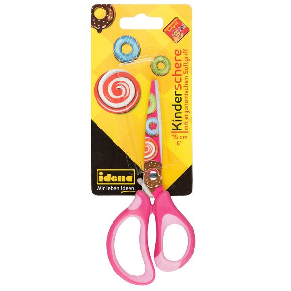 Idena Schere Donut mit Softgriff rosa 15cm