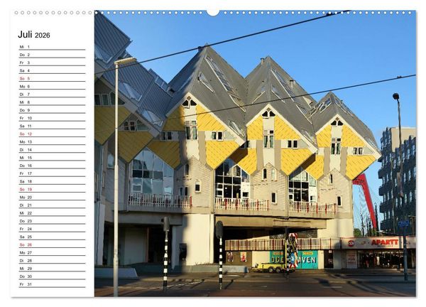Produktbild: Holl&auml;ndische Architektur Geburtstagskalender (hochwertiger Premium Wandkalender 2026 DIN A2 quer), Kunstdruck in Hochglanz