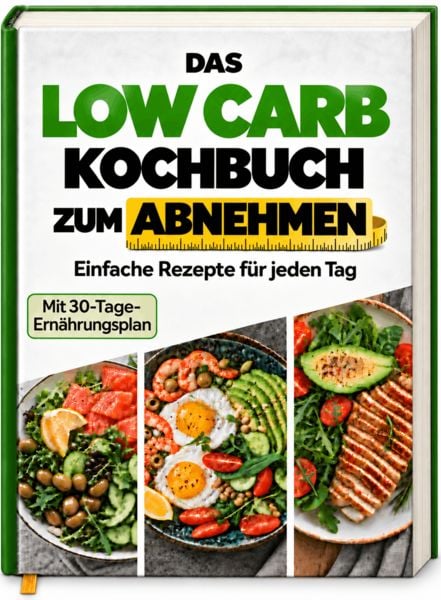 Produktbild: Das Low Carb Express-Kochbuch: Lecker essen, Kohlenhydrate reduzieren und gesund abnehmen | Mit einfachen Rezepten & 30-Tage-Ern&auml;hrungsplan