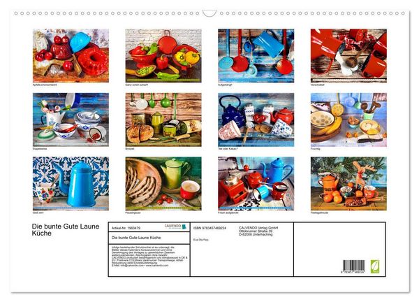 Produktbild: Die bunte Gute Laune K&uuml;che (Wandkalender 2026 DIN A2 quer), CALVENDO Monatskalender