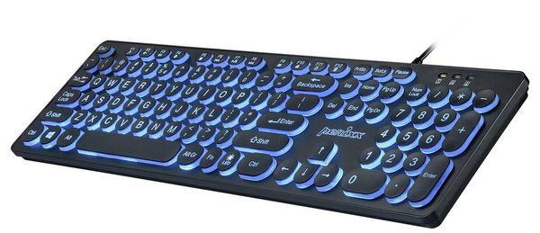Produktbild: Perixx PERIBOARD-317 R DE B Kabelgebunden Tastatur Deutsch, QWERTZ Schwarz Beleuchtet