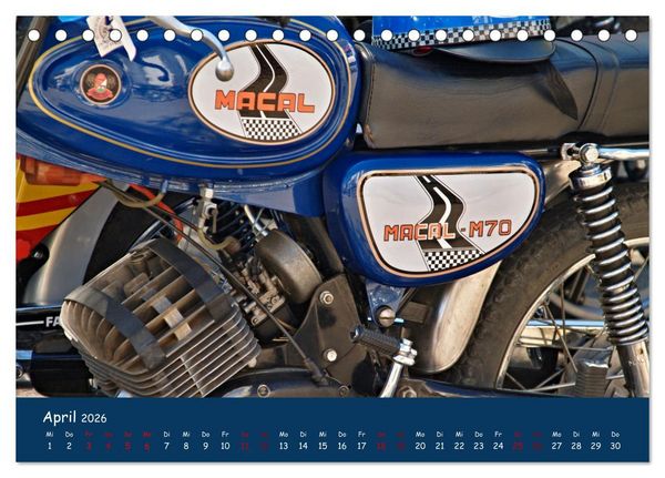 Produktbild: Vintage Mopeds (Tischkalender 2026 DIN A5 quer), CALVENDO Monatskalender