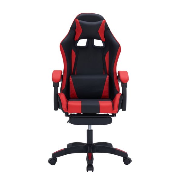 Produktbild: HTI-Living Drehstuhl Krit Eco Schwarz Rot PVC Drehstuhl Krit Eco Schwarz Rot PVC
