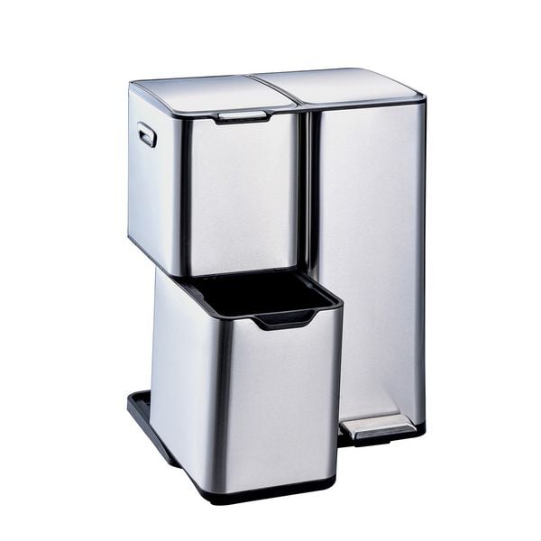 Produktbild: HTI-Living M&uuml;lltrennsystem Jannik 60L Silber M&uuml;lltrennsystem Jannik 60L Silber