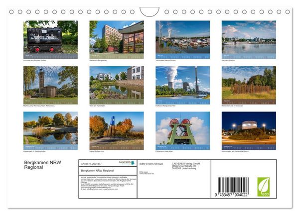 Produktbild: Bergkamen NRW Regional (Wandkalender 2026 DIN A4 quer), CALVENDO Monatskalender