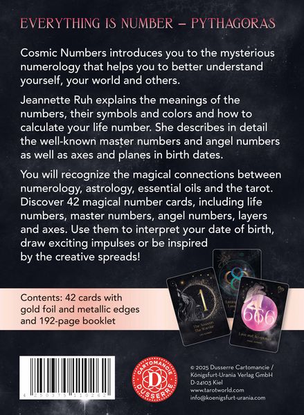 Produktbild: Cosmic Numbers - 42 numerology cards with booklet GB (English)