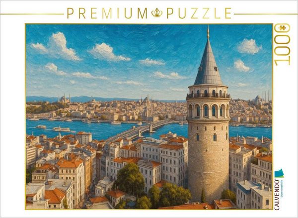 CALVENDO Puzzle Galataturm (Galata Kulesi) | 1000 Teile Lege-Größe 64x48cm Foto-Puzzle für glückliche Stunden
