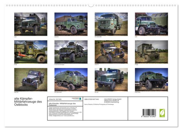 Produktbild: alte K&auml;mpfer- Milit&auml;rfahrzeuge des Ostblocks (hochwertiger Premium Wandkalender 2026 DIN A2 quer), Kunstdruck in Hochglanz