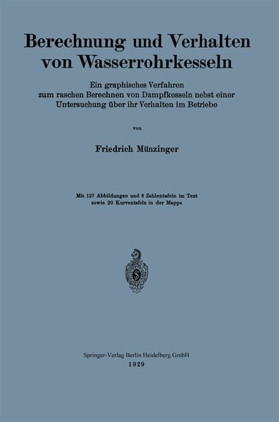 Produktbild: Berechnung und Verhalten von Wasserrohrkesseln