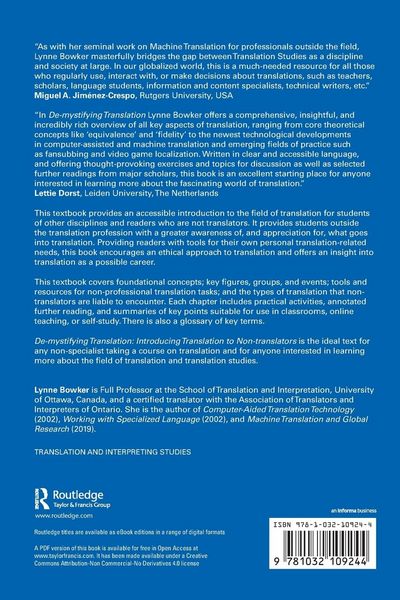 Produktbild: De-mystifying Translation