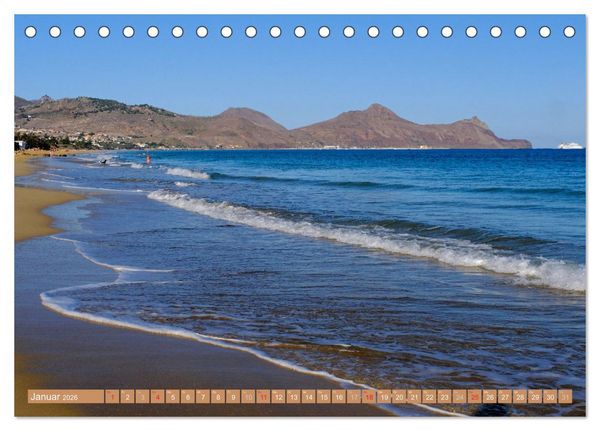 Produktbild: Porto Santo Trauminsel im Atlantik (Tischkalender 2026 DIN A5 quer), CALVENDO Monatskalender