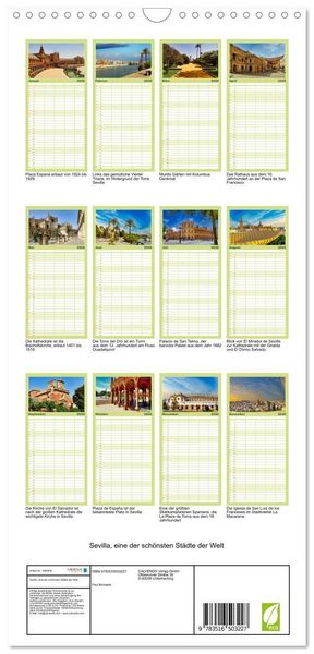 Produktbild: Familienplaner 2026 - Sevilla, eine der sch&ouml;nsten St&auml;dte der Welt mit 5 Spalten (Wandkalender, 21 x 45 cm) CALVENDO