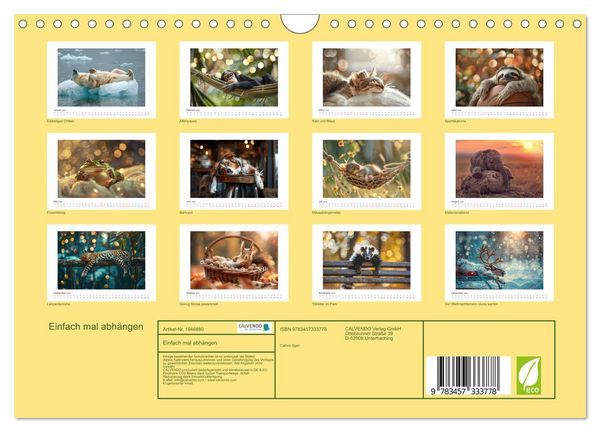 Produktbild: Einfach mal abh&auml;ngen (Wandkalender 2026 DIN A4 quer), CALVENDO Monatskalender